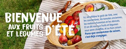 Bienvenue aux fruits et légumes d'été : melon charentais, tomates anciennes, concombre et abricot !